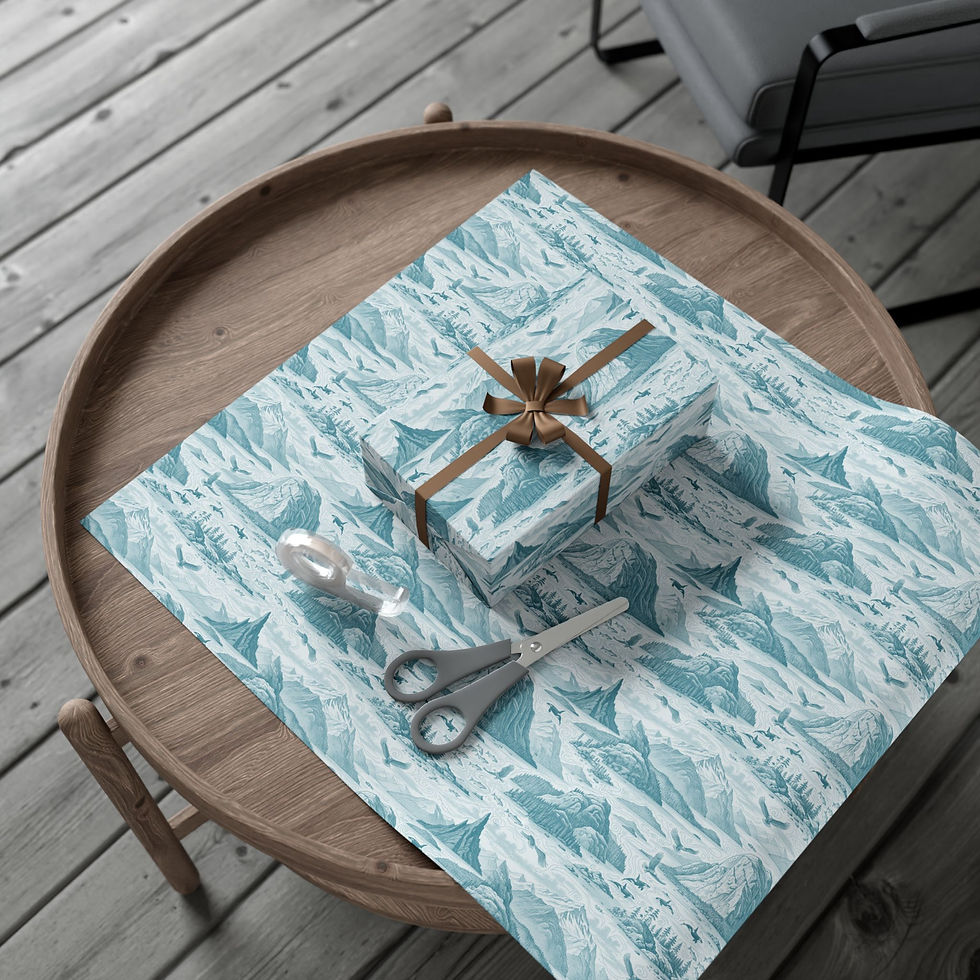Thumbnail: Squamish Toile Wrapping Paper, West Coast Toile- Eco-Friendly Wrapping Paper