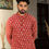 Thumbnail: Traditional Bagru Hand Block Printed Gent's Long Kurta with Payzama
