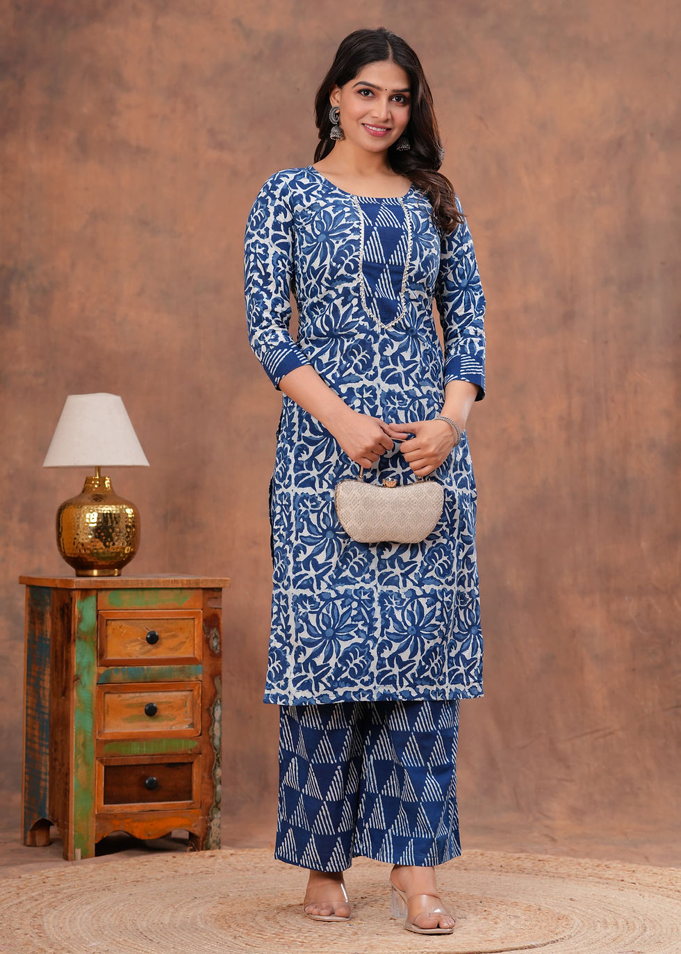 Hand Block Printed "Stitched" Kurti with Plazo