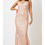 Thumbnail: Rose Gold Sequin Wrap Front Gown