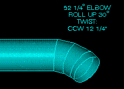 Example of specific elbow rolls for duct