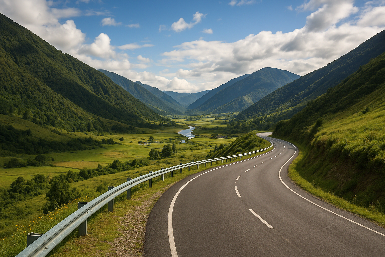 Scenic road to Mechuka from Dibrugarh