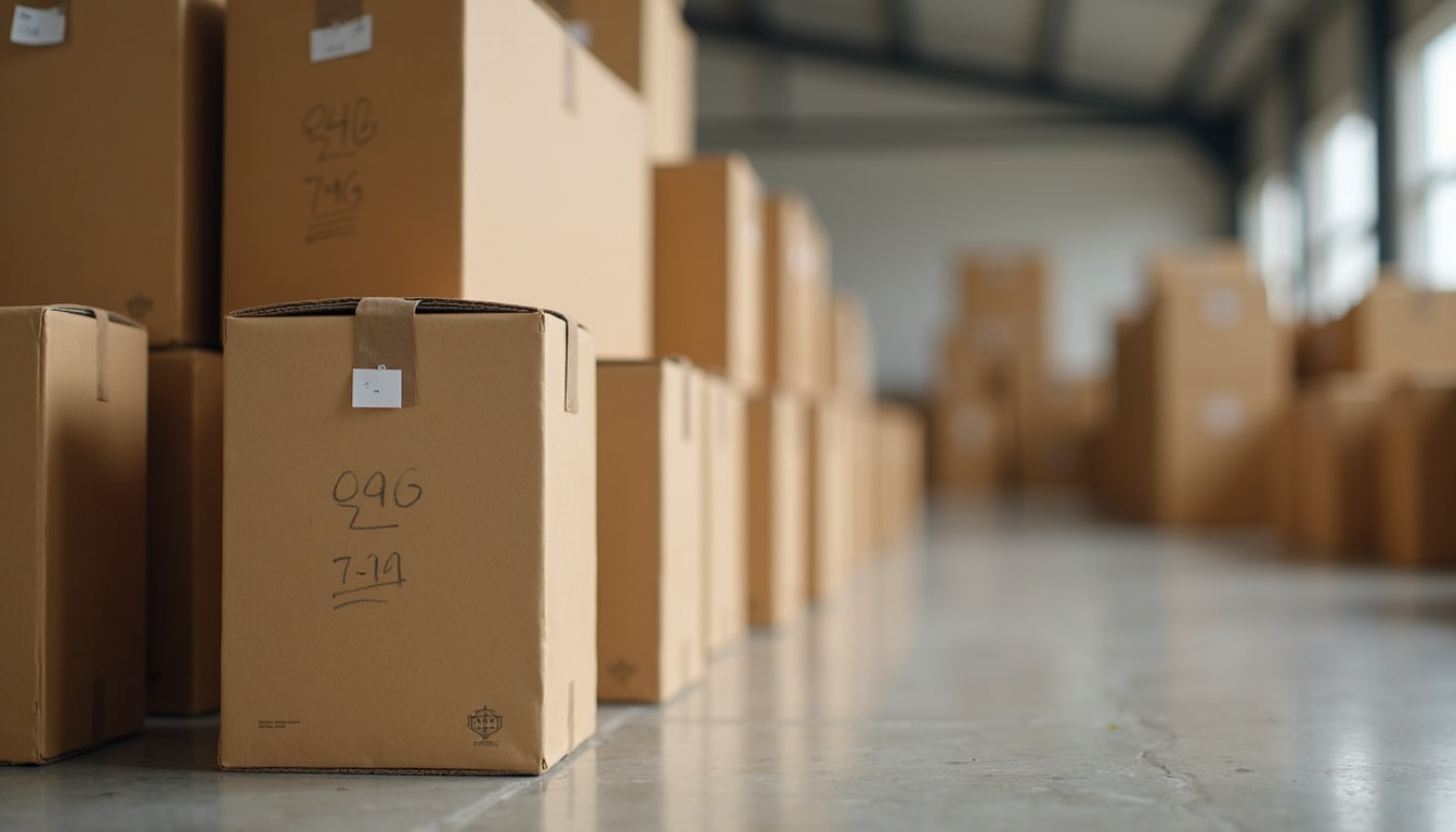 Close-up view of neatly stacked packing cubes