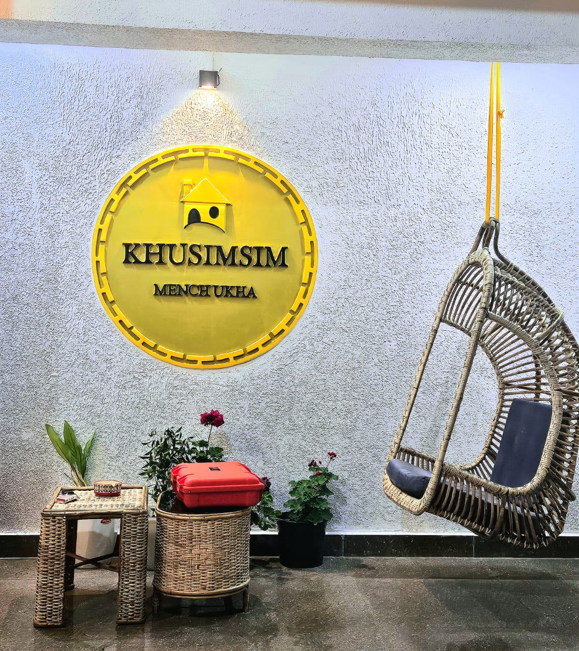 Khusimsim Mechuka homestay central building in Mechuka town with Himalayan backdrop