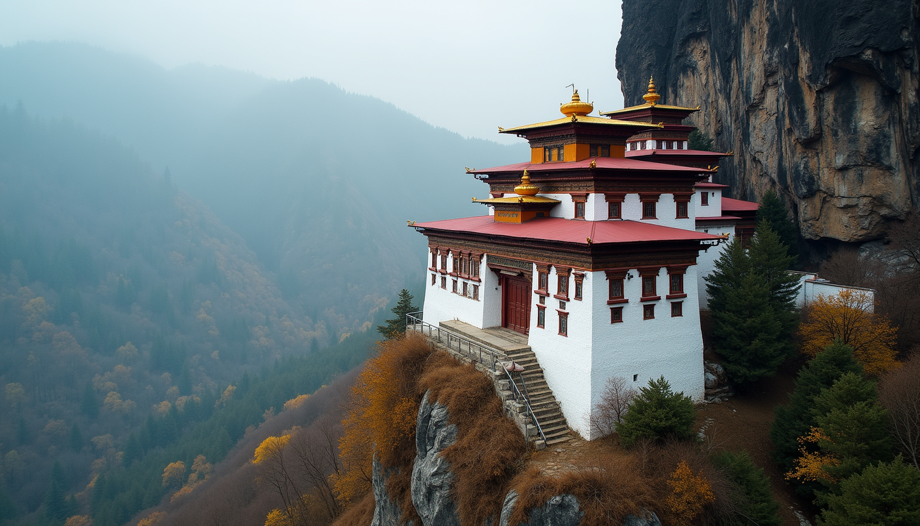 High angle view of Tawang Monastery