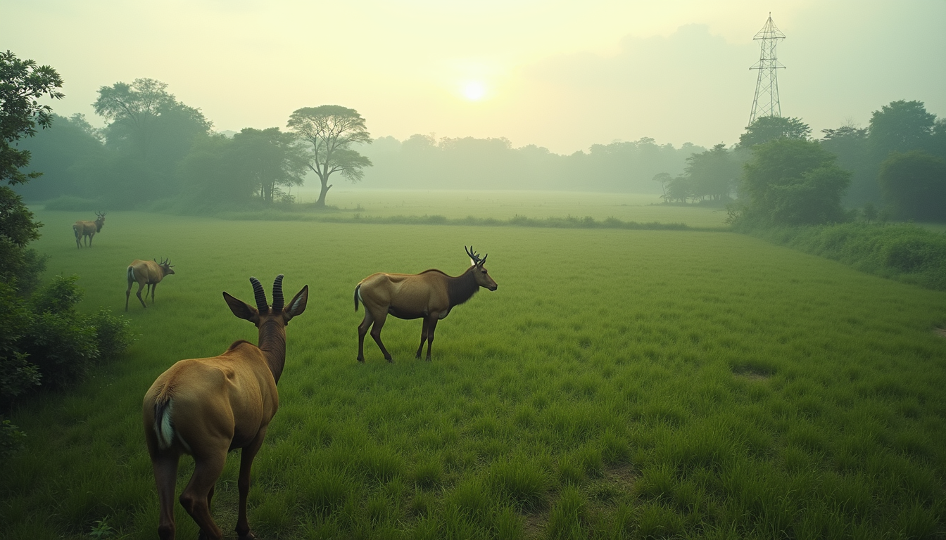 High angle view of Kaziranga National Park's picturesque landscape