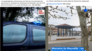 UN 4X4 FONCE SUR LA FOULE