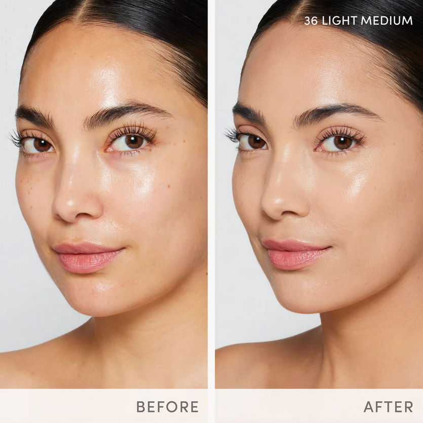 Thumbnail: A woman with a light medium skin tone showing before and after results.