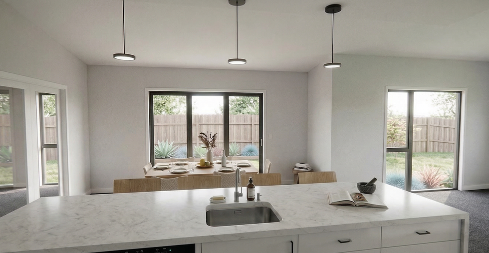 Interior render of kitchen