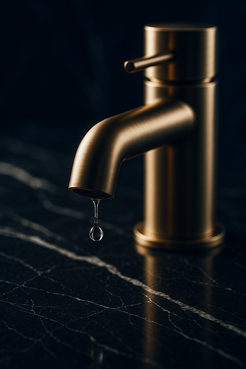 Luxury Brass Tap with Water Droplet.png