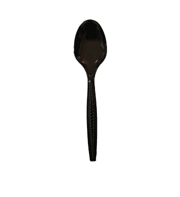 Siyah Lüks Plastik Büyük Kaşık