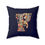 Thumbnail: Personalized Faux Suede Navy Blue Throw Pillows with Illuminated Floral Alphabet P. Georgie and Lexy Gifts and Home USA.