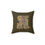 Thumbnail: Personalized Faux Suede Dark Taupe Throw Pillows with Illuminated Floral Alphabet A. Georgie and Lexy Gifts and Home USA.