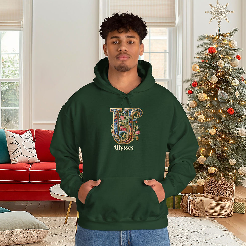 Thumbnail: Green Unisex Gildan 18500 Hooded Sweatshirt Personalized with name in Illuminated Letters. Georgie & Lexy Gifts & Home USA.