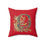 Thumbnail: Personalized Faux Suede Red Throw Pillows with Illuminated Floral Alphabet O. Georgie and Lexy Gifts and Home USA.