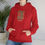Thumbnail: Red Unisex Gildan 18500 Hooded Sweatshirt Personalized with name in Illuminated Letters. Georgie & Lexy Gifts & Home USA.