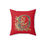 Thumbnail: Personalized Faux Suede Red Throw Pillows with Illuminated Floral Alphabet O. Georgie and Lexy Gifts and Home USA.