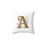 Thumbnail: Personalized Faux Suede White Throw Pillows with Illuminated Floral Alphabet A. Georgie and Lexy Gifts and Home USA.