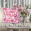 Thumbnail: Pink Floral Stripe Throw Pillows 14”, 16”, 18” 20” size with pink peonies. Madelaine Bedding. Georgie & Lexy Gifts & Home USA