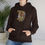 Thumbnail: Brown Unisex Gildan 18500 Hooded Sweatshirt Personalized with name in Illuminated Letters. Georgie & Lexy Gifts & Home USA.