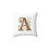Thumbnail: Personalized Faux Suede White Throw Pillows with Illuminated Floral Alphabet A. Georgie and Lexy Gifts and Home USA.
