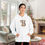 Thumbnail: White Unisex Gildan 18500 Hooded Sweatshirt Personalized with name in Illuminated Letters. Georgie & Lexy Gifts & Home USA.