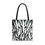 Thumbnail: black and white moonlit white pampas grass silhouette printed tote bag by georgie and lexy gifts and home work-travel-play