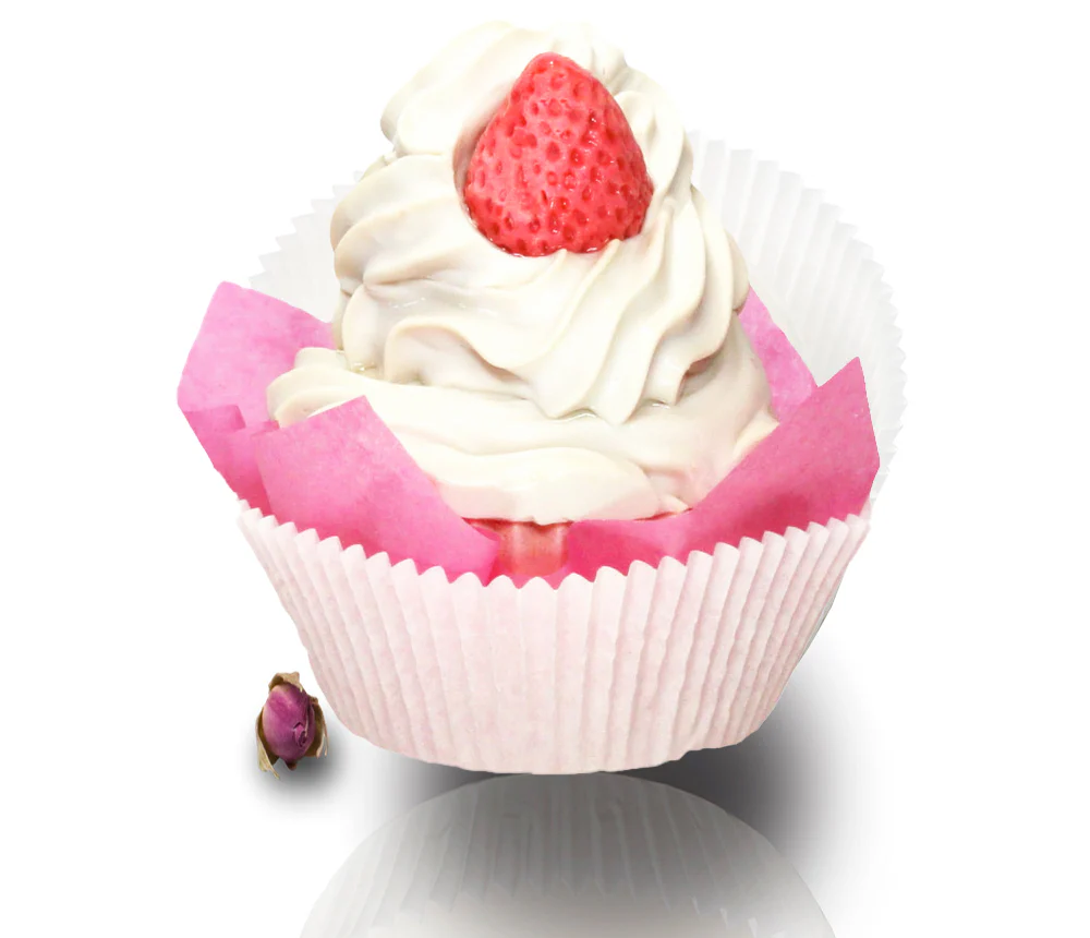 Cup Cake Seife-Erdbeer Vanille-basische Sheabutterseife