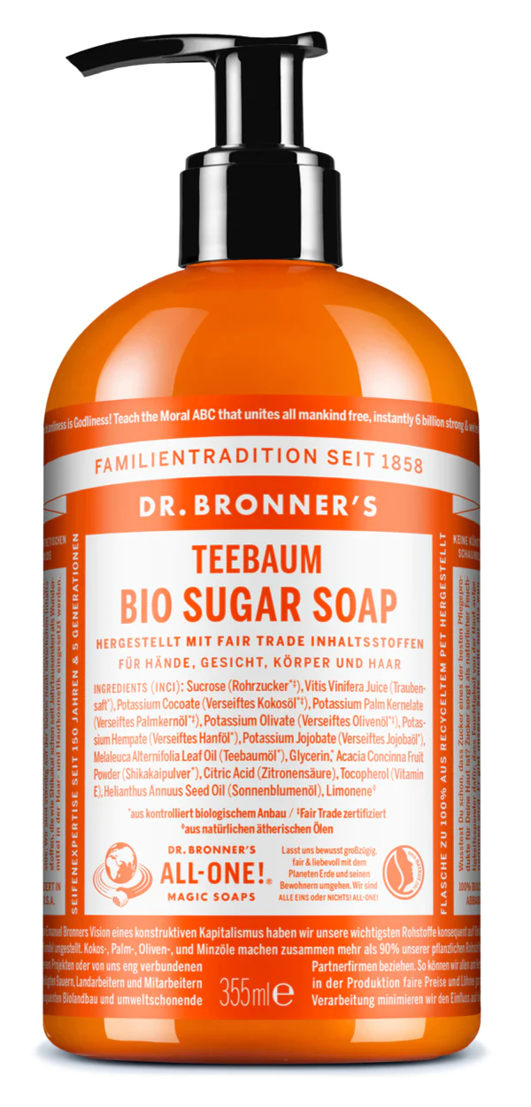 Bio-Sugar Soap Teebaum, 355 ml & 710 ml