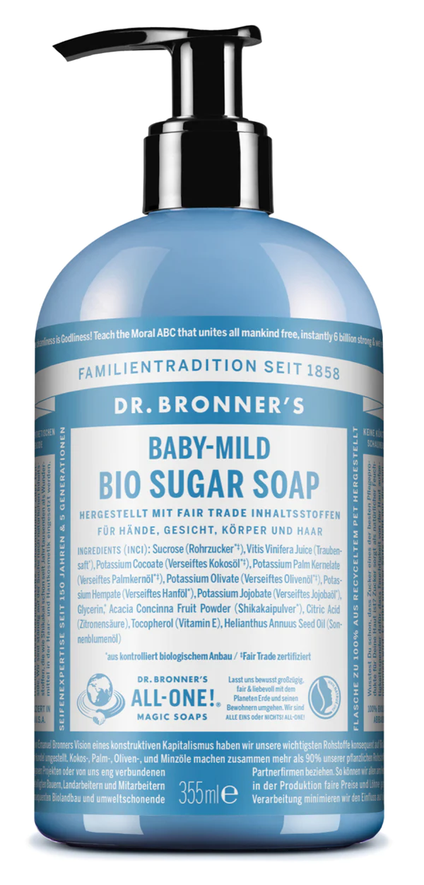 Bio Sugar Soap-Baby mild-355 und 710  ml