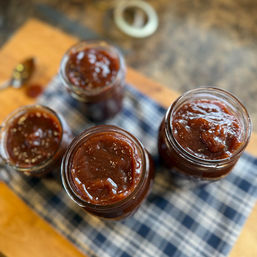 Homemade Rhubarb BBQ Sauce
