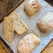 Same Day No-Knead Ciabatta Buns