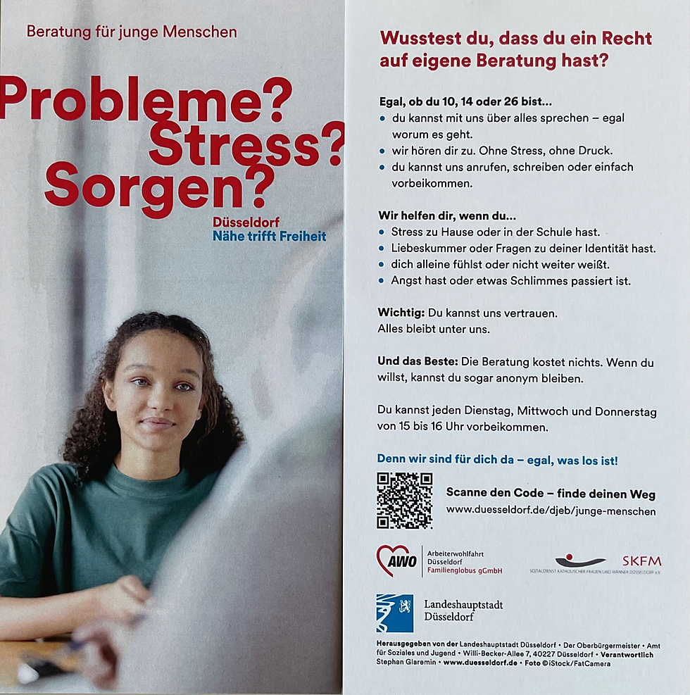 Beratung für junge Menschen bei Problemen
