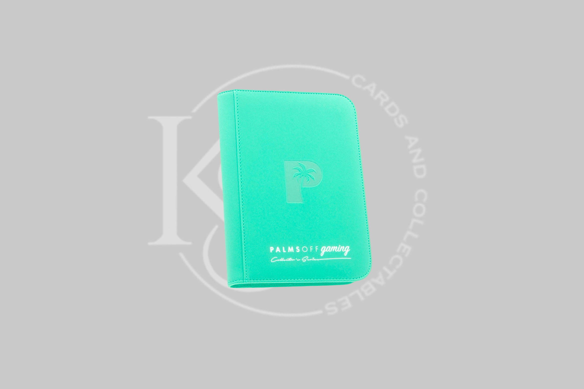 Palms Off Collectors Series 4 Pocket Zip Trading Card Binder -Turquoise