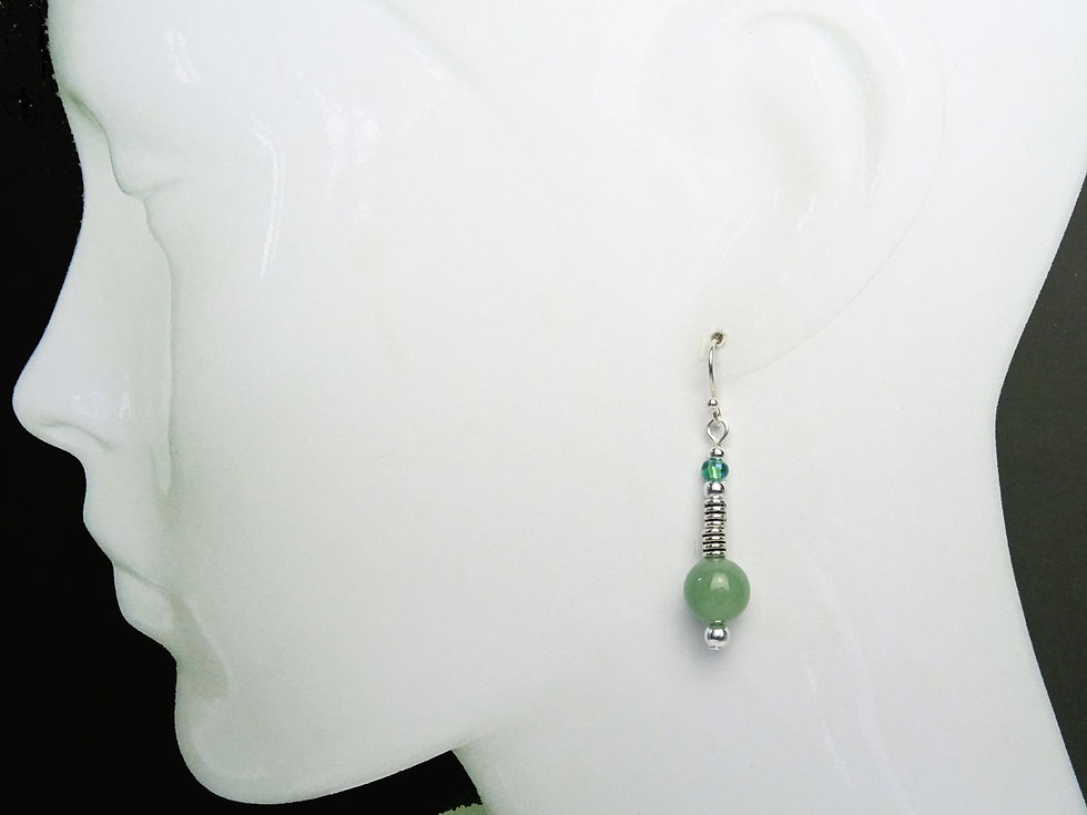 Art Deco earrings, green jade earrings, coloured jade earrings,