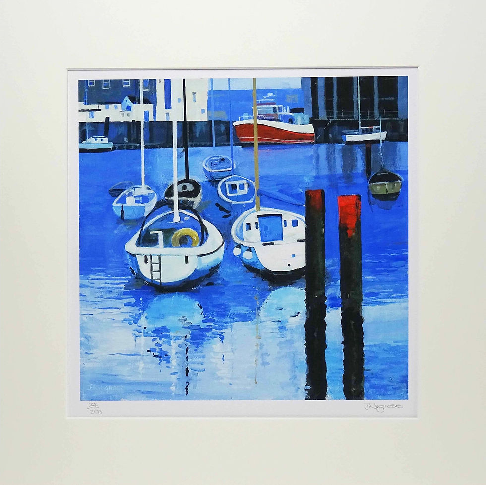 Weymouth Harbour art, Weymouth Harbour print, Weymouth Harbour painting