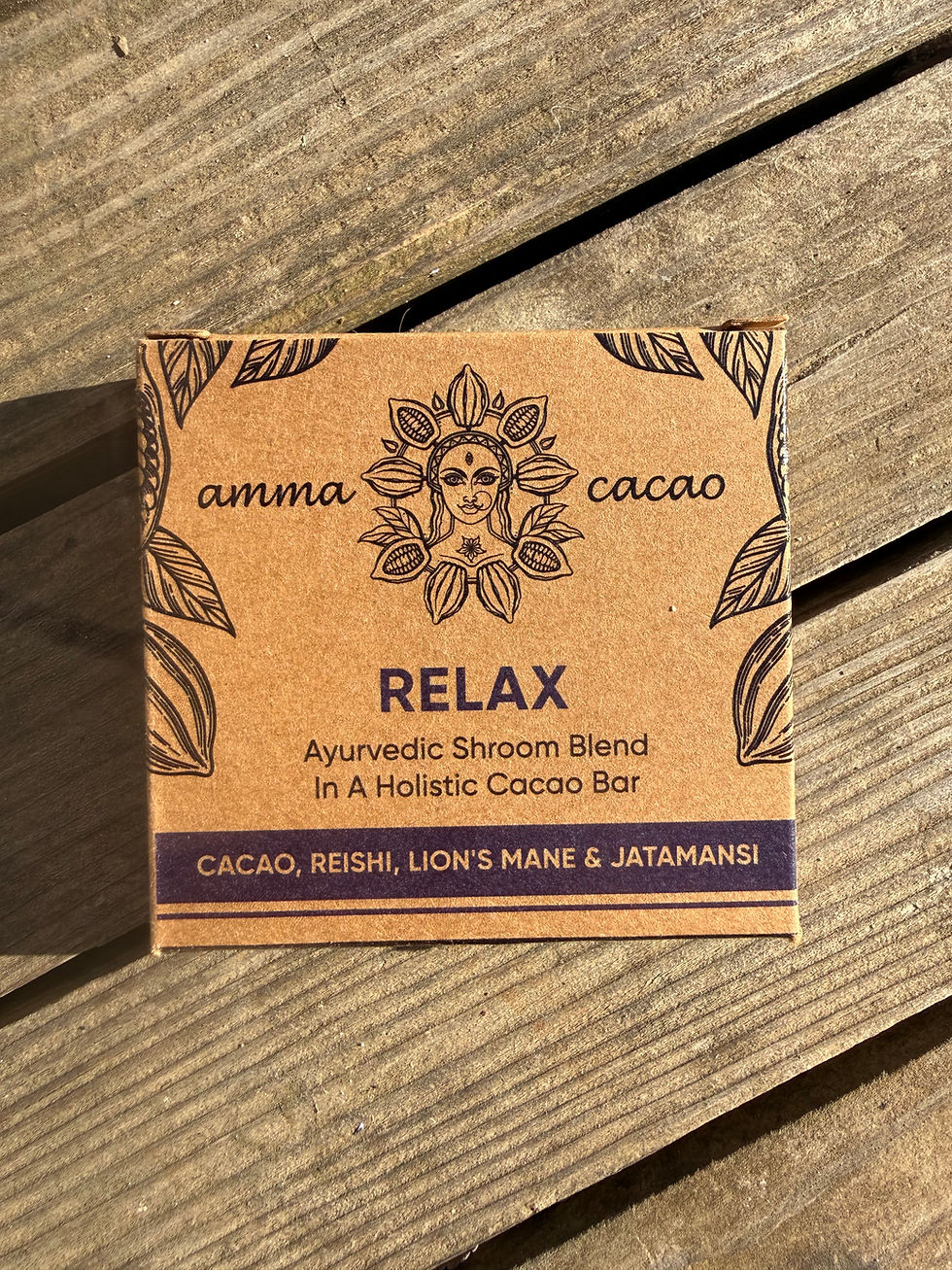 Relax - zeremonieller Kakao 36g Taler - Vorderseite