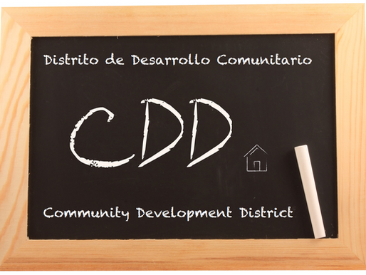 (CDD) Distrito de Desarrollo Comunitario ● (CDD) Community Development District