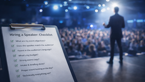 Hiring a speaker? This checklist is the difference between a good and an unforgettable keynote