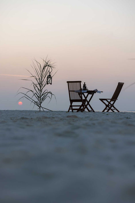 Abendstimmung am Strand des The Barefoot Eco Hotel
