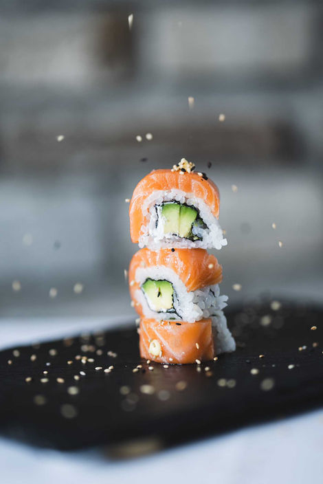 Sushi im Restaurant Deco im Schweizerhof Pontresina 