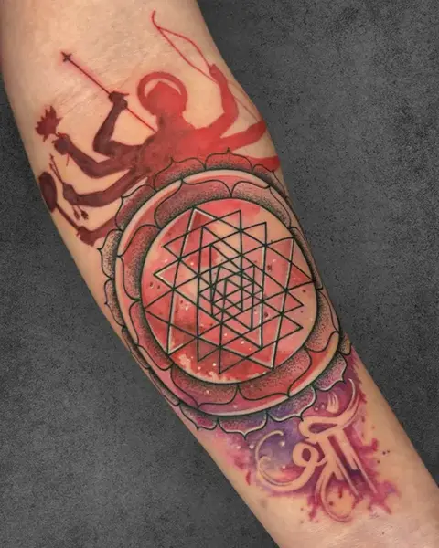 mahakali and mandala tattoo
