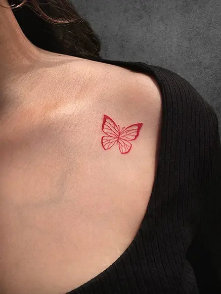 small color butterfly tattoo