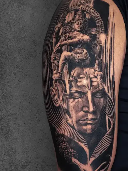 shiva and Nataraja sleeve tattoo