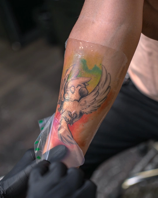 Tattooing at Aliens Tattoo Goa