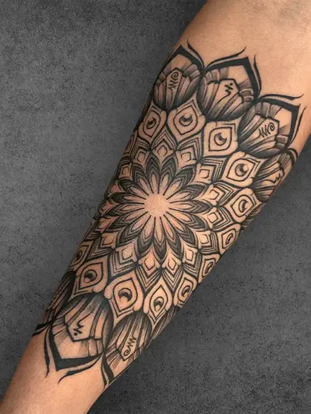 floral mandala tattoo