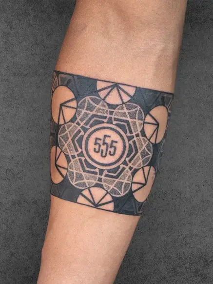 blackwork armband tattoo