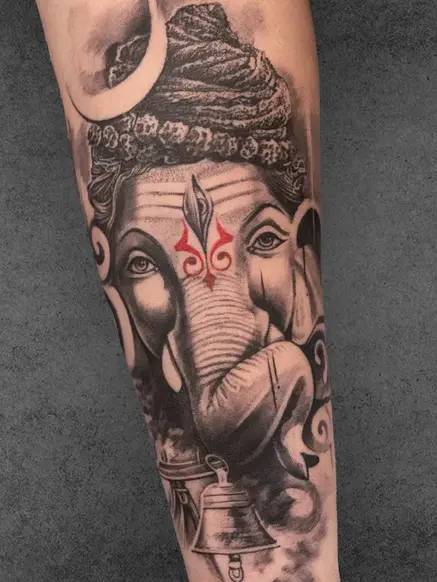 ganesha portrait tattoo