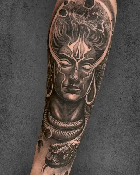 shiva tattooshiva and snake tattoo