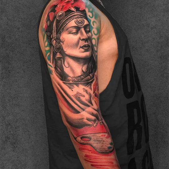 Hyper-realistic color tattoo with vivid details by Dipti Chaurasiya